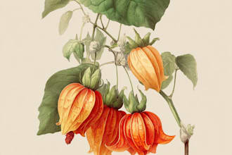 create professional botanical flower illustrations