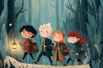 create stunning children book illustration package for KDP