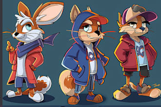 design cute mascot, cartoon character logo design