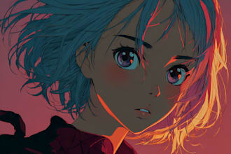 paint unique anime art, character illustration, fanart