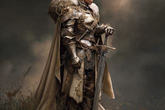 illustrate detailed fantasy characters for games and stories