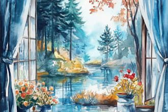 illustrate the best watercolor illustration
