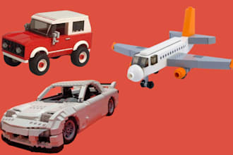 design lego technic car, bike, house moc with PDF instructions