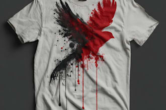 create unique streetwear, edgy, artsy tshirt designs