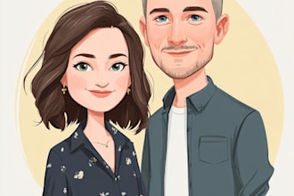 make couple portrait illustration