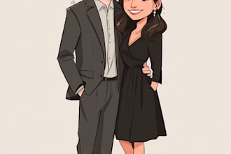 make couple portrait illustration
