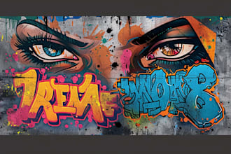 create original custom graffiti for your logo or merchandise