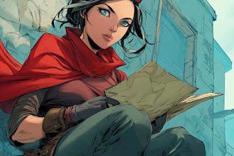 draw comic book illustration as a comic book illustrator