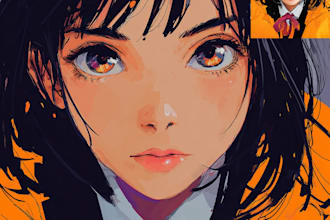 draw anime character art illustration