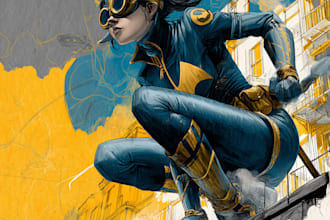 draw comic book illustration as a comic book illustrator