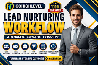 create gohighlevel lead nurturing workflow