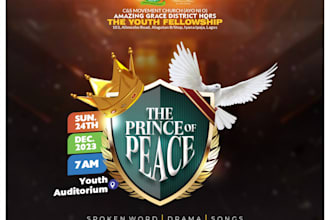 design modern church flyer, event poster and social media banner