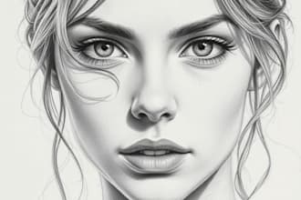 sketch a custom charcoal drawing, pencil portrait from photo
