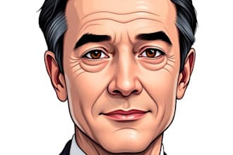 make a awesome hedcut wsj style portrait from a photo for you