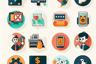create unique illustrated icons
