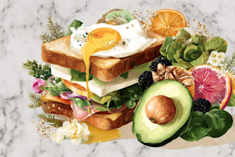 create food illustration for your business