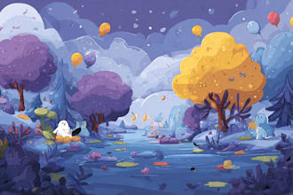 draw a cute and funny cartoon illustration