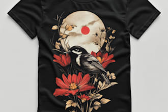 draw tshirt design with warren lotas style
