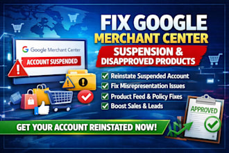 fix google merchant center suspension, misrepresentation and disapproved product