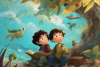 illustrate children story book illustration, children story