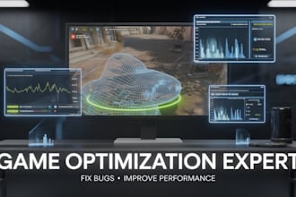 fix unity or unreal game bugs, optimize performance and boost fps fast