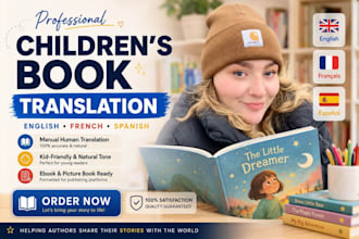 be your children book editor, edit kids story book, format children picture book
