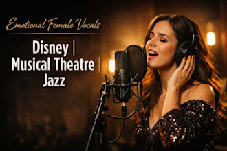 sing musical theatre, disney, and jazz female vocals