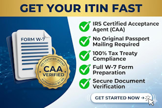 get your itin individual taxpayer identification number as an irs caa