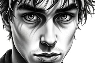 illustrate a marvelous pencil and charcoal portrait for you