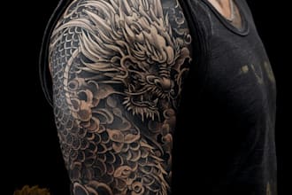 create japanese or oriental tattoo design for you