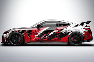 draw car wrap vehicle wrap truck wrap racing car wrap