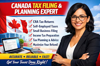 do canada tax return, cra filing, and tax planning service