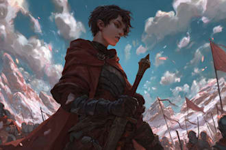 llustrate high quality dnd character illustration