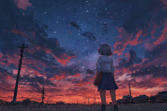 make anime style art and animated backgrounds