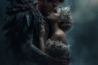 design erotic fantasy romance book cover for kdp