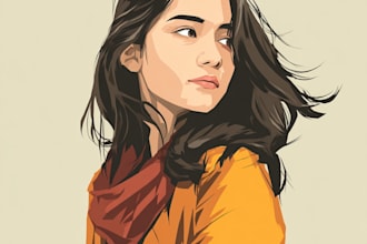 drawing cartoon vector portrait