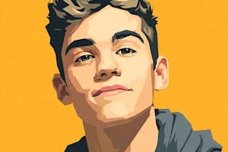 draw awesome vector cartoon portrait