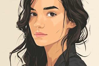 draw amazing vector cartoon portrait