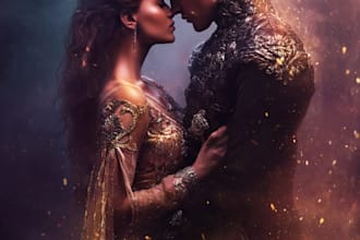 design erotic fantasy romance book cover for kdp