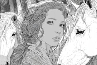 do unique coloring book page and illustration for kids