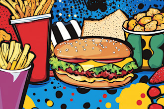 draw any food illustration