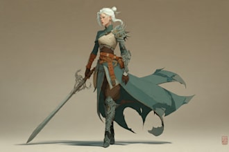 fantasy character fantasy character art in unique style