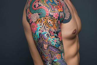 design professional japanese, asian style tattoo design