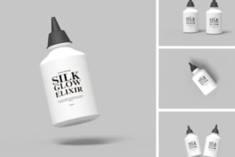 design minimalist product packaging, mailing label, cbd peptide vial label