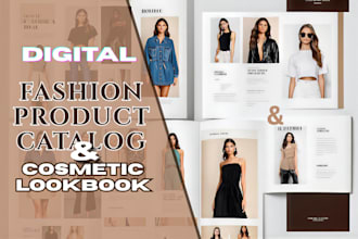 design digital fashion product catalog and cosmetic lookbook design