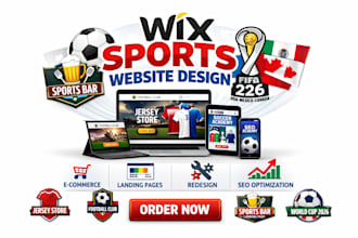 do wix sports for brands clubs sports bar world cup 2026 football website design