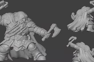 sculpt custom dnd rpg tabletop miniature stl for 3d printing