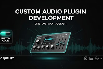 develop custom vst audio plugin, daw effect plugin synthesizer plugin in juce