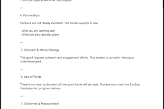 review your grant proposal and provide strategic feedback