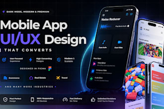 design modern minimalist dark mode ecommerce mobile app UI UX IOS android figma